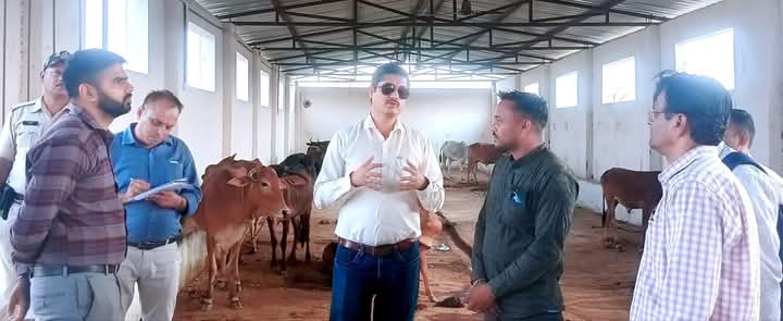 कलेक्टर श्री गुप्ता ने छैगाँवमाखन की विभिन्न ग्राम पंचायतों का किया दौरा